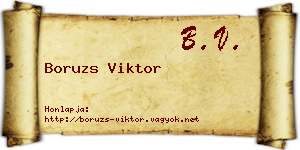 Boruzs Viktor névjegykártya