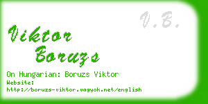 viktor boruzs business card